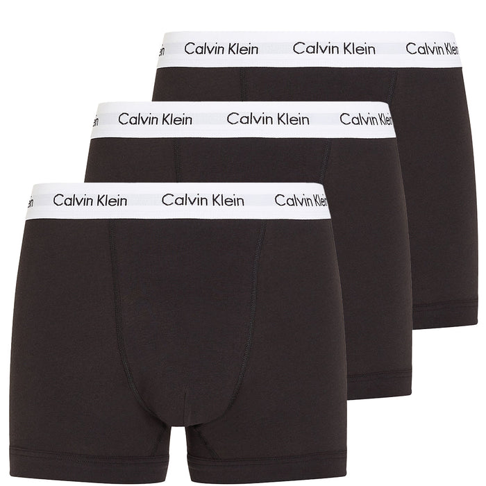 Cotton Stretch 3-Pack Boxer Trunks, Black-Calvin Klein-UNDERU