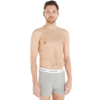 Cotton Stretch 3-Pack Boxer Trunks, Black/White/Grey-Calvin Klein-UNDERU