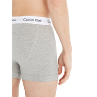 Cotton Stretch 3-Pack Boxer Trunks, Black/White/Grey-Calvin Klein-UNDERU