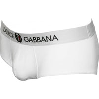 Brando Brief with Crest, White-Dolce & Gabbana-UNDERU