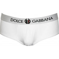 Brando Brief with Crest, White-Dolce & Gabbana-UNDERU