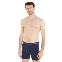 3-Pack cotton stretch Classic Boxer Briefs, Navy/Black/Blue-Calvin Klein-UNDERU