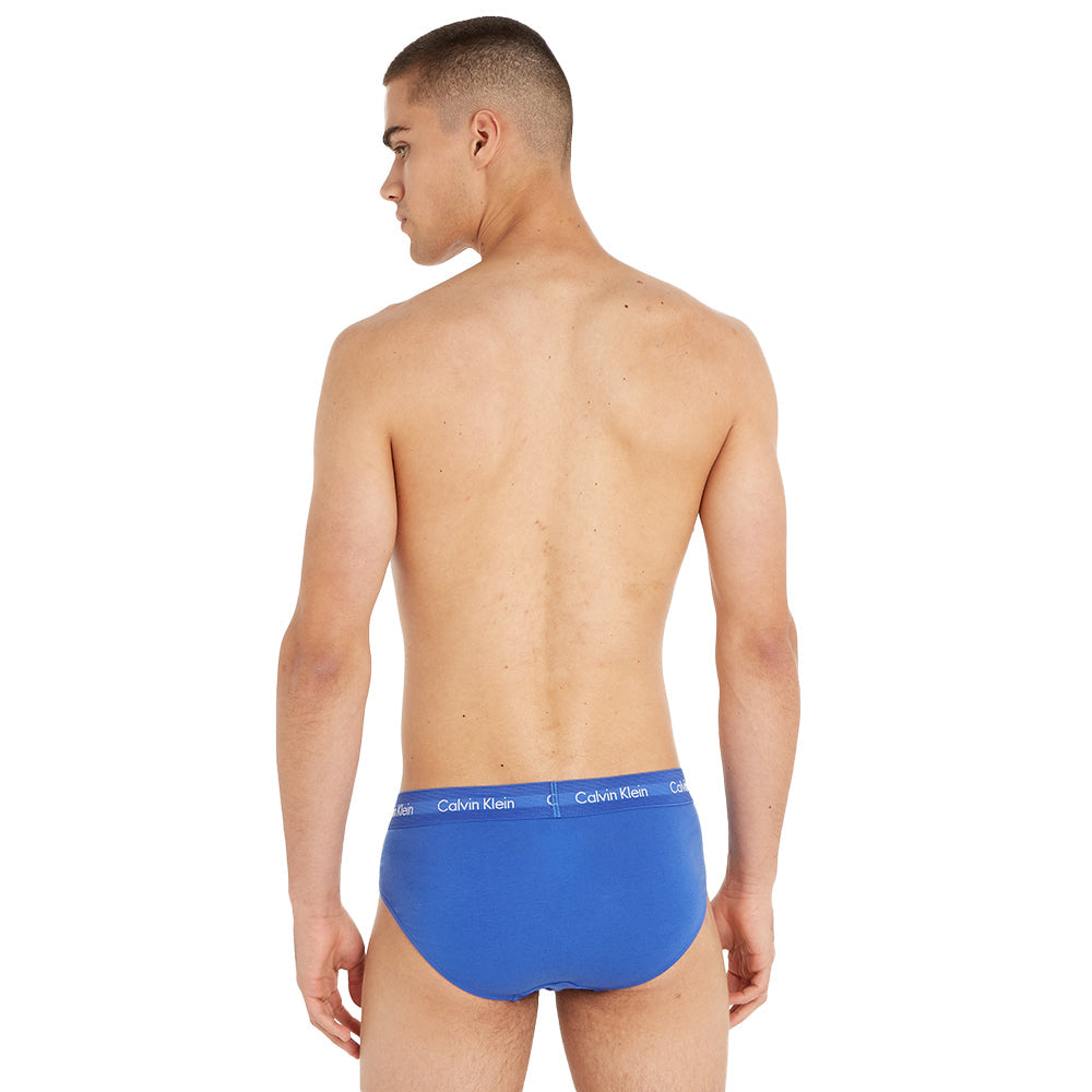 Cotton Stretch 3-Pack Briefs, Navy/Black/Blue-Calvin Klein-UNDERU