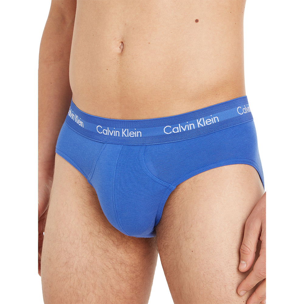 Cotton Stretch 3-Pack Briefs, Navy/Black/Blue-Calvin Klein-UNDERU