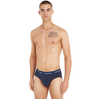 Cotton Stretch 3-Pack Briefs, Navy/Black/Blue-Calvin Klein-UNDERU