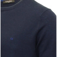 Saul Crew-Neck Ribbed Knit Sweater, Navy-Calvin Klein-UNDERU