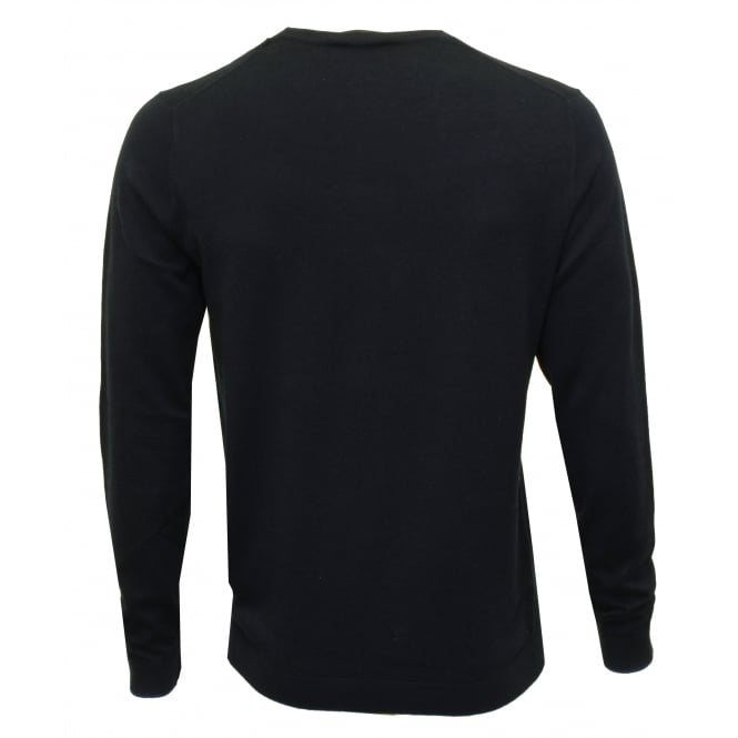 Saul Crew-Neck Ribbed Knit Sweater, Navy-Calvin Klein-UNDERU