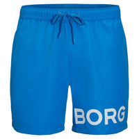 BORG Logo Karim Boys Swim Shorts, Ibiza Blue-Bjorn Borg-UNDERU