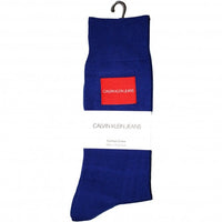 Jeans Logo Patch Combed Cotton Socks, Sapphire Blue-Calvin Klein-UNDERU