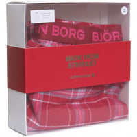 Boys Check Flannel Boys Pyjama Bottoms, Rumba Red-Bjorn Borg-UNDERU