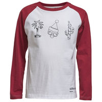 Boys Xmas Print Boys Colouring-in Pyjama Set with Pens, White/Burgundy-Bjorn Borg-UNDERU