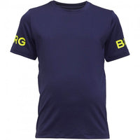 BORG Logo Boys Performance T-Shirt, Navy/yellow-Bjorn Borg-UNDERU