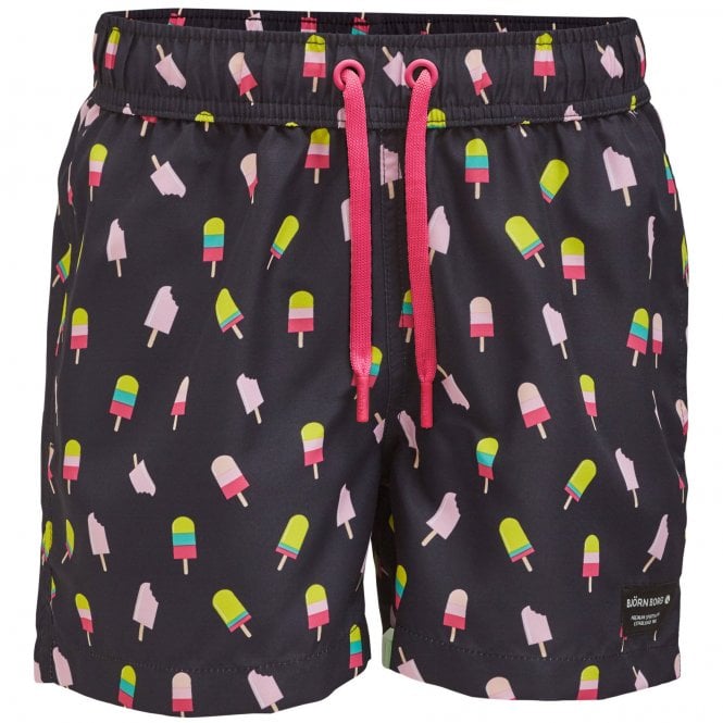 Ice Cream Boys Swim Shorts, Black-Bjorn Borg-UNDERU