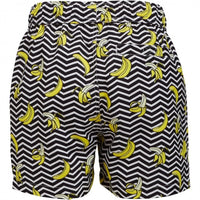 Banana Stripe Boys Swim Shorts, Black-Bjorn Borg-UNDERU