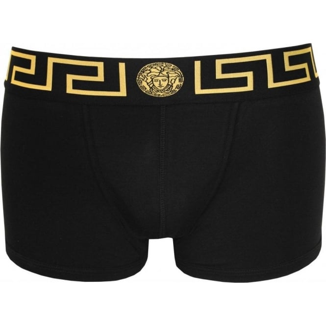 Greca Border Boxer Trunks, Black-Versace-UNDERU