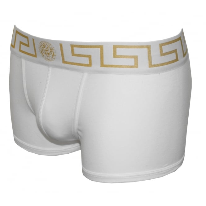 Greca Border Boxer Trunks, White-Versace-UNDERU