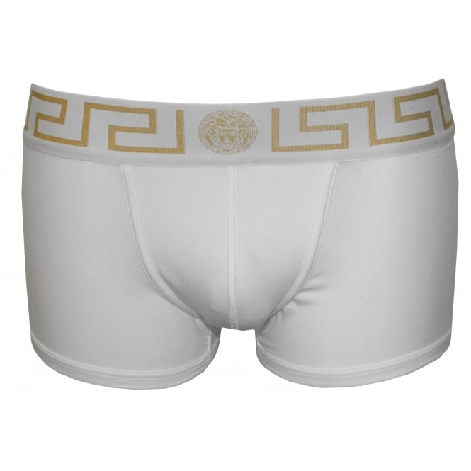 Greca Border Boxer Trunks, White-Versace-UNDERU