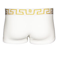 Versace greco waistband white boxer trunk back view