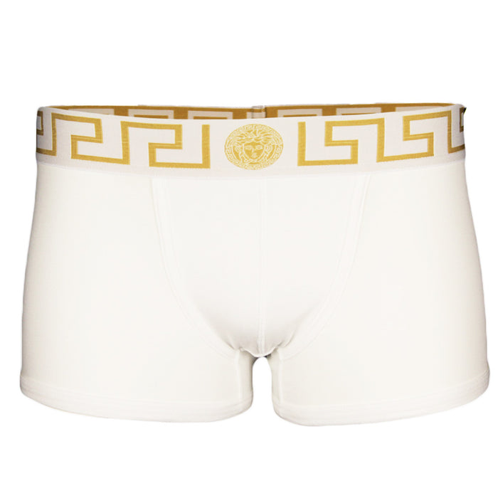 Versace greco waistband white boxer trunk 