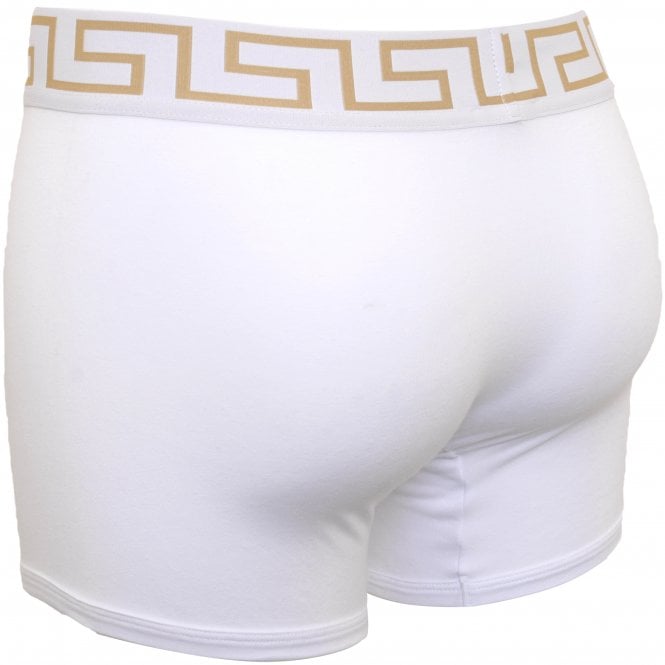 Greca Border Boxer Briefs, White-Versace-UNDERU