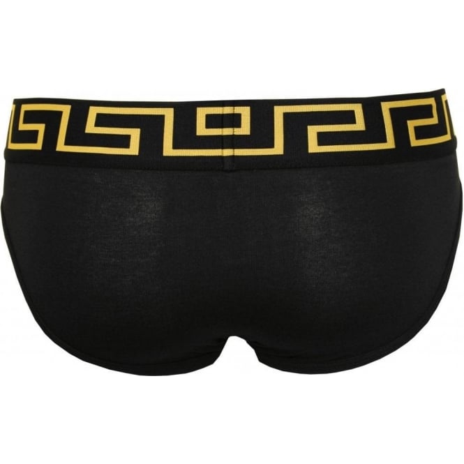 Iconic Low-Rise Brief, Black/gold-Versace-UNDERU