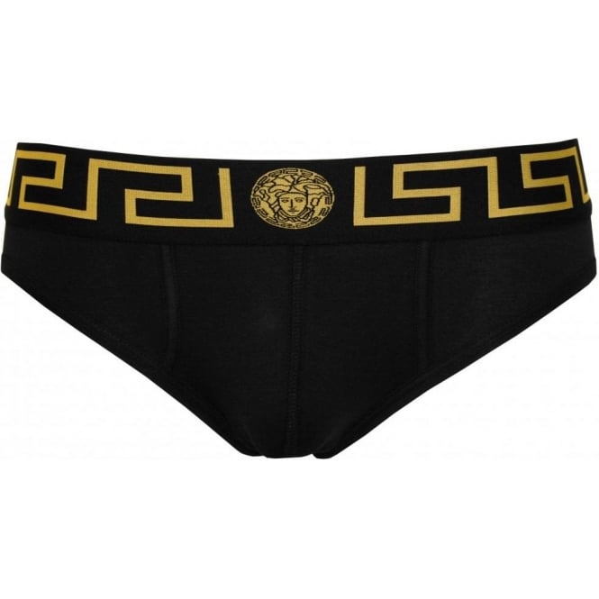 Iconic Low-Rise Brief, Black/gold-Versace-UNDERU