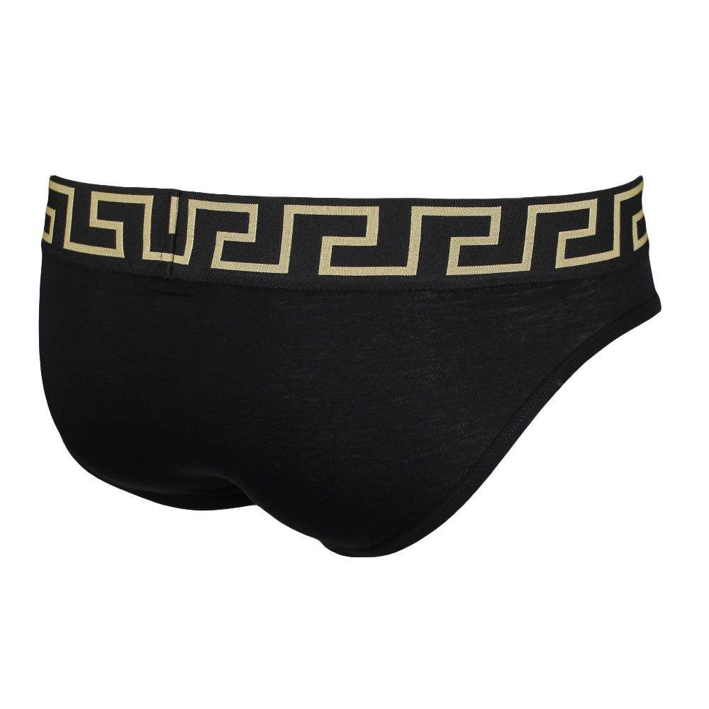 Versace greca brief , black, back