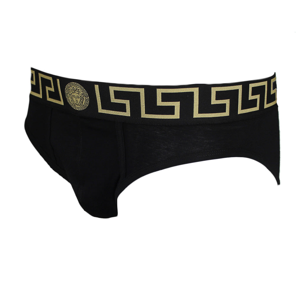 2-Pack Greca Border Briefs, Black