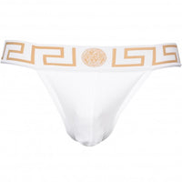 Greca Border Jockstrap, White-Versace-UNDERU