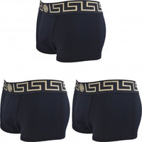 3-Pack Greca Border Boxer Trunks, Black-Versace-UNDERU