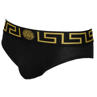 2-Pack Greca Border Briefs, Black-Versace-UNDERU