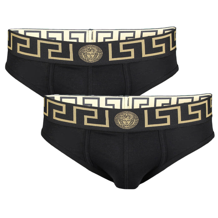 Versace 2 pack black briefs