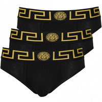 3-Pack Greca Border Briefs, Black-Versace-UNDERU