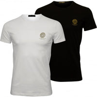 2-Pack Medusa T-Shirts, Black/White-Versace-UNDERU