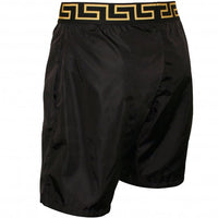 Iconic Luxe Longer-Length Swim Shorts, Black/gold-Versace-UNDERU