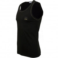 DG Sport Embroidery Pima Cotton Stretch Gym Vest, Black-Dolce & Gabbana-UNDERU