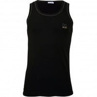 DG Sport Embroidery Pima Cotton Stretch Gym Vest, Black-Dolce & Gabbana-UNDERU