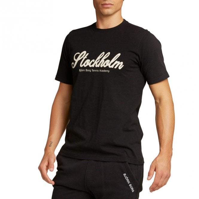 Stockholm Sport T-Shirt, Black-Bjorn Borg-UNDERU