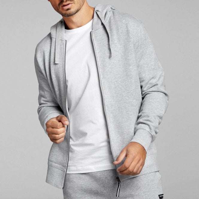 Centre Tracksuit Zip-Through Hoodie, Light Grey Melange-Bjorn Borg-UNDERU