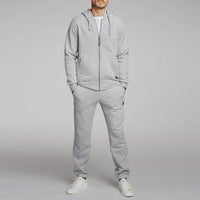 Centre Tracksuit Zip-Through Hoodie, Light Grey Melange-Bjorn Borg-UNDERU