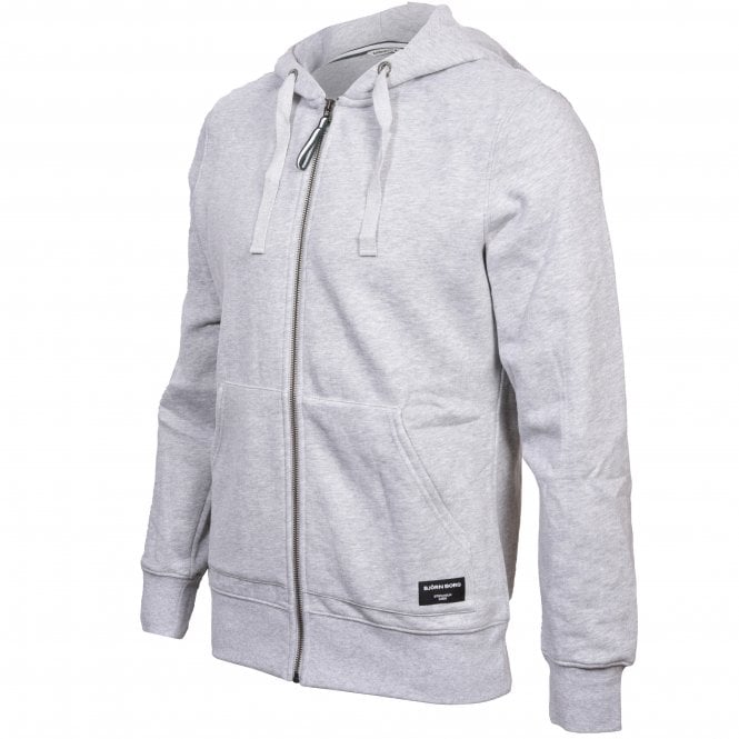 Centre Tracksuit Zip-Through Hoodie, Light Grey Melange-Bjorn Borg-UNDERU