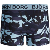 2-Pack Geo & Camo Print Boys Boxer Trunks, Navy/Blue-Bjorn Borg-UNDERU