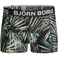 2-Pack Palms & Camo Print Boys Boxer Trunks, Khaki/Black-Bjorn Borg-UNDERU