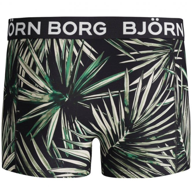 2-Pack Palms & Camo Print Boys Boxer Trunks, Khaki/Black-Bjorn Borg-UNDERU