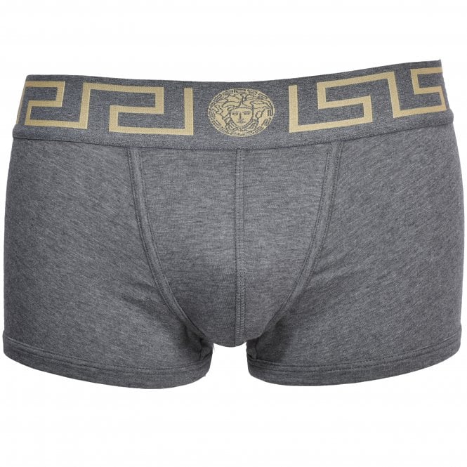 Greca Border Low-Rise Boxer Trunk, Grey-Versace-UNDERU