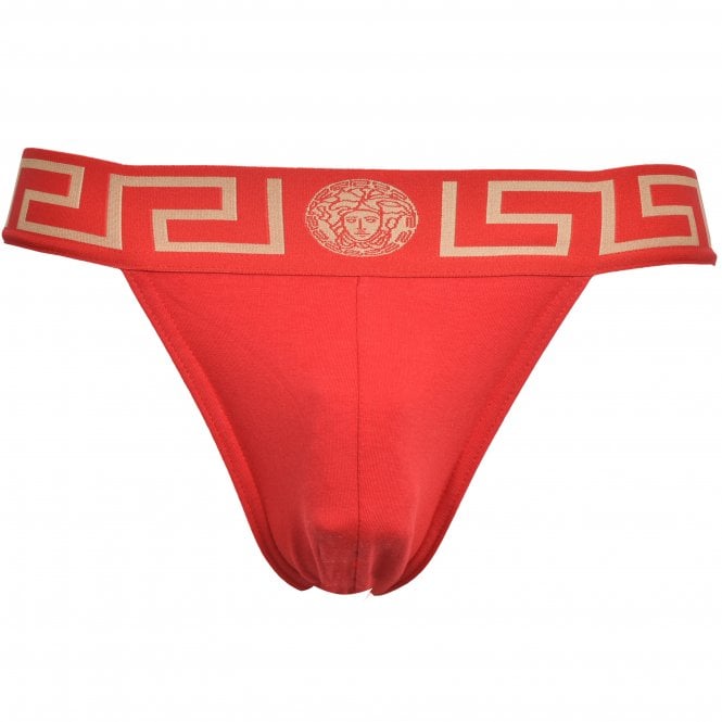 Greca Border Jockstrap, Red-Versace-UNDERU