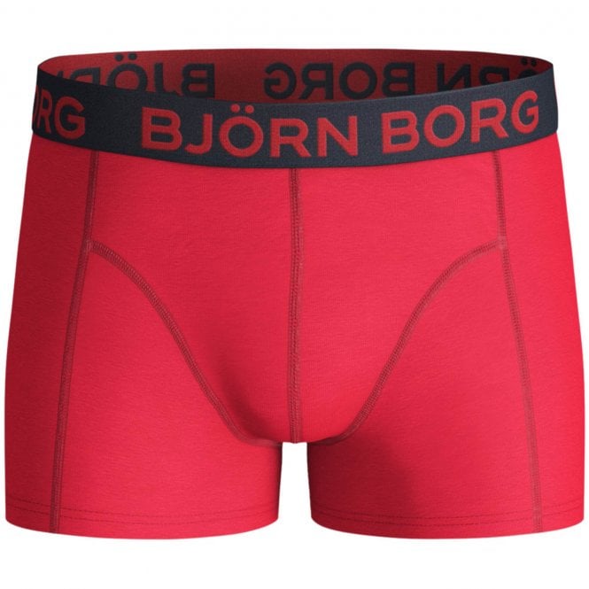 Bjorn Borg-2-Pack Tiger Print & Solid Boys Boxer Trunks, Vermillion Orange-UNDERU