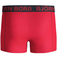 Bjorn Borg-2-Pack Tiger Print & Solid Boys Boxer Trunks, Vermillion Orange-UNDERU