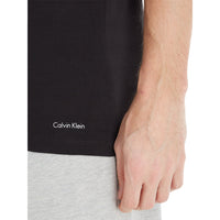 Calvin Klein-3-Pack Pure Cotton Crew-Neck T-Shirts, Black-UNDERU