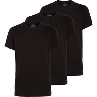 Calvin Klein-3-Pack Pure Cotton Crew-Neck T-Shirts, Black-UNDERU